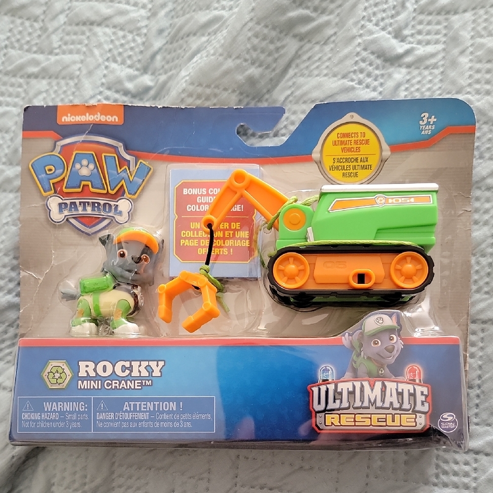Paw Patrol Rocky Ultimate Rescue MINI Crane - Green and Orange